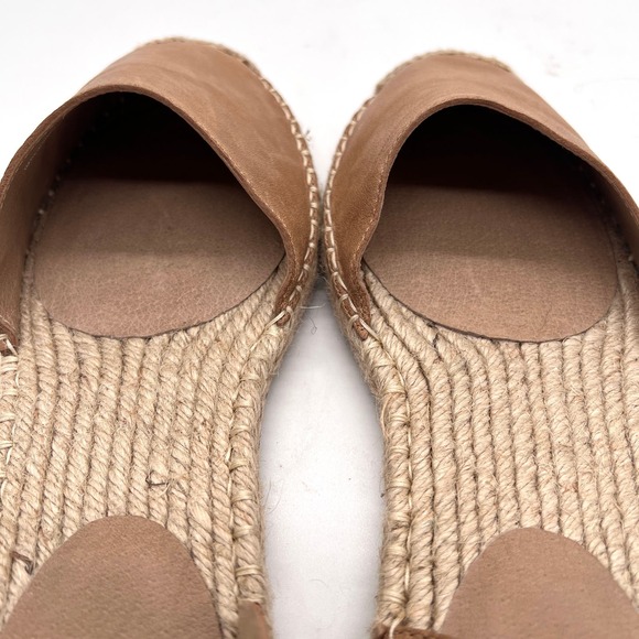 EILEEN FISHER Lala Espadrille Womens 9 Tan Tumbled Leather Ankle Strap D'orsay - Picture 11 of 11